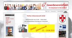 Desktop Screenshot of gewerbeverein-fuerth.de