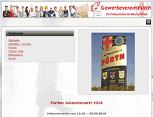 Tablet Screenshot of gewerbeverein-fuerth.de